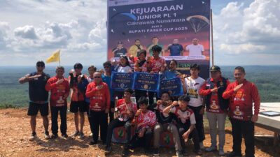 Kaltim Raih 3 Emas di Kejurnas Junior Paralayang Seri Kedua di Paser