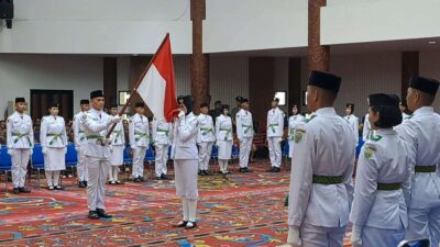 Paskibraka Kutai Barat 2025, pengukuhan Paskibraka, HUT RI ke-80, Wakil Bupati Nanang Adriani, upacara 17 Agustus.