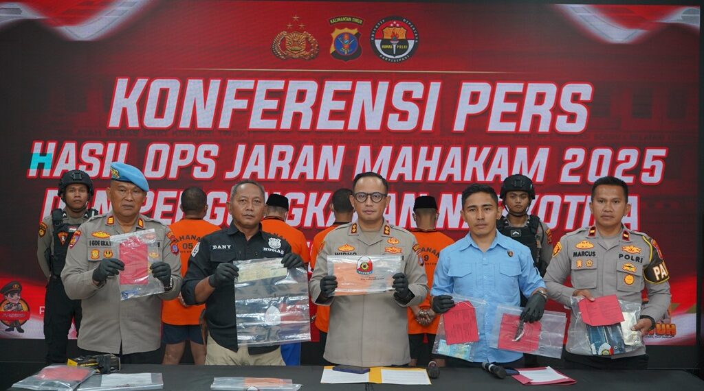 Operasi Jaran Mahakam 2025, curanmor, empat tersangka, Polres Bontang, barang bukti