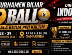 Rayakan HUT ke-81 RI, PWI Kaltim Gelar Turnamen Biliar