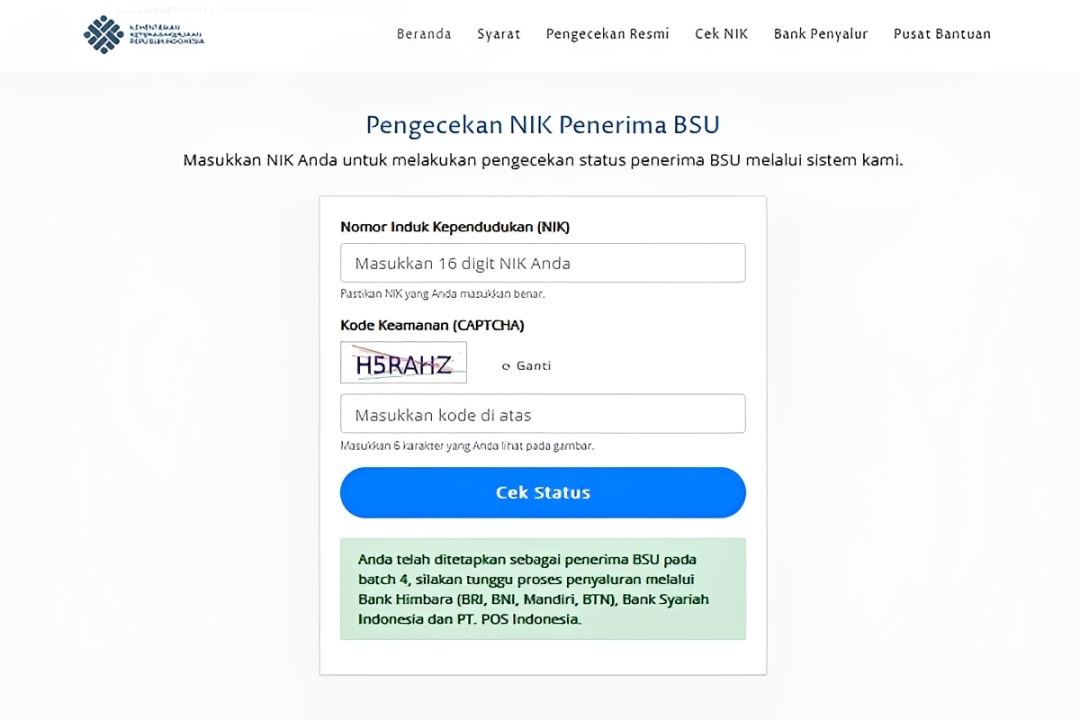 Link BSU 2026 untuk Cek Penerima Rp 900.000, Ini Laman Resmi dan Caranya
